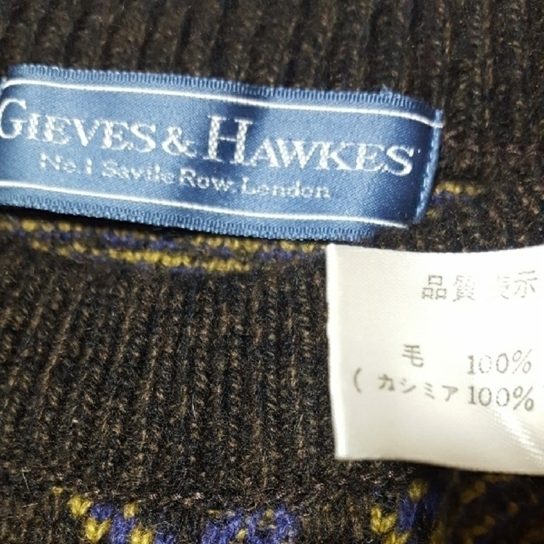 GIEVES & HAWKES(ギーブスアンドホークス)のGIEVES & HAWKES ニット ギーブスアンドホークス カシミヤニット メンズのトップス(ニット/セーター)の商品写真