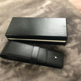 モンブラン(MONTBLANC)のモンブラン2本用ペンケース黒(ペンケース/筆箱)