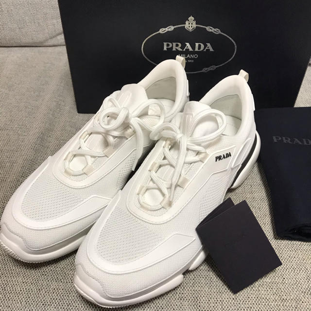 PRADA(プラダ)のプラダ/PRADA　 【2EG253】ニットファブリックスニーカー　 メンズの靴/シューズ(スニーカー)の商品写真