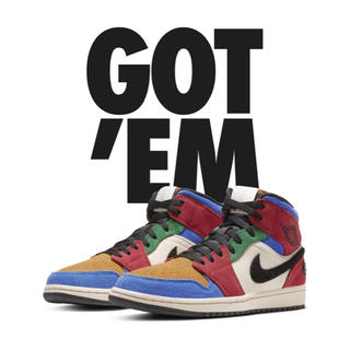 ナイキ(NIKE)のAIR JORDAN1 MID BLUE THE GREAT(スニーカー)