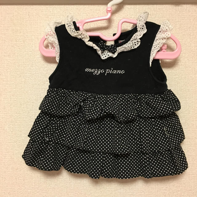 mezzo piano(メゾピアノ)のmezzo piano♡ドット柄ワンピ キッズ/ベビー/マタニティのキッズ服女の子用(90cm~)(ワンピース)の商品写真