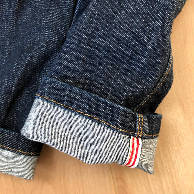 PETIT BATEAU(プチバトー)のプチバトーデニムサロペットオーバーオール　18m 81cm キッズ/ベビー/マタニティのベビー服(~85cm)(パンツ)の商品写真