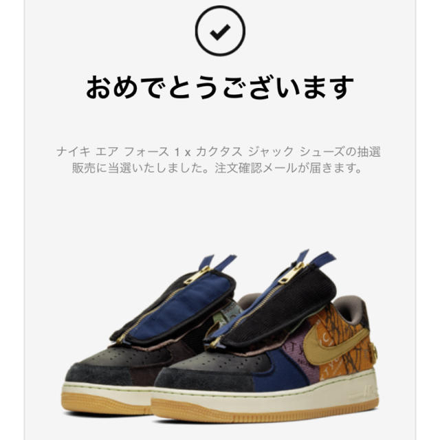 NIKE(ナイキ)のTRAVIS SCOTT AIR FORCE1 CACTUSJACK 27.5 メンズの靴/シューズ(スニーカー)の商品写真