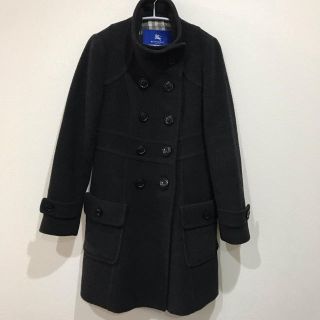 バーバリーブルーレーベル(BURBERRY BLUE LABEL)のバーバリーブルーレーベル ウールコート サイズ38 グレー レディース(ピーコート)