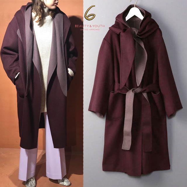 BEAUTY&YOUTH UNITED ARROWS(ビューティアンドユースユナイテッドアローズ)のbiiii様　専用　6(ROKU) HOODGOWN COAT ¥82,500- レディースのジャケット/アウター(ロングコート)の商品写真