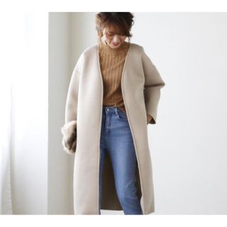 ザラ(ZARA)のmyu バックフリル ボンディングコート(ロングコート)