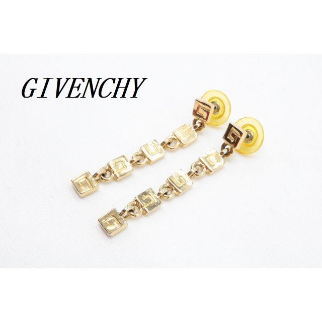 GIVENCHY(ジバンシィ)の【S447】GIVENCHY ロゴ モチーフ 4連 ピアス ゴールドカラー レディースのアクセサリー(ピアス)の商品写真