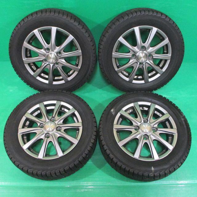 送料込 良品2015年バリ山スタッドレス 155/65R13 ワゴンR パレット