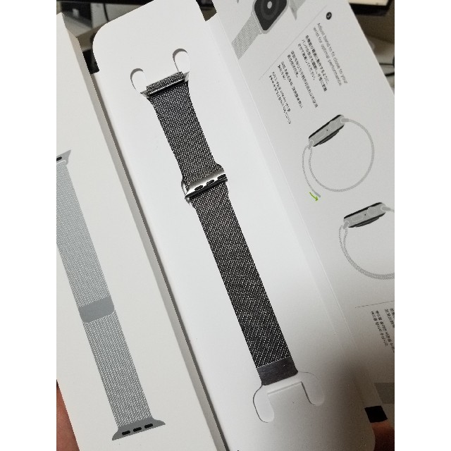 Apple(アップル)の純正 Apple Watch ミラネーゼループ シルバー　42 44mm メンズの時計(金属ベルト)の商品写真