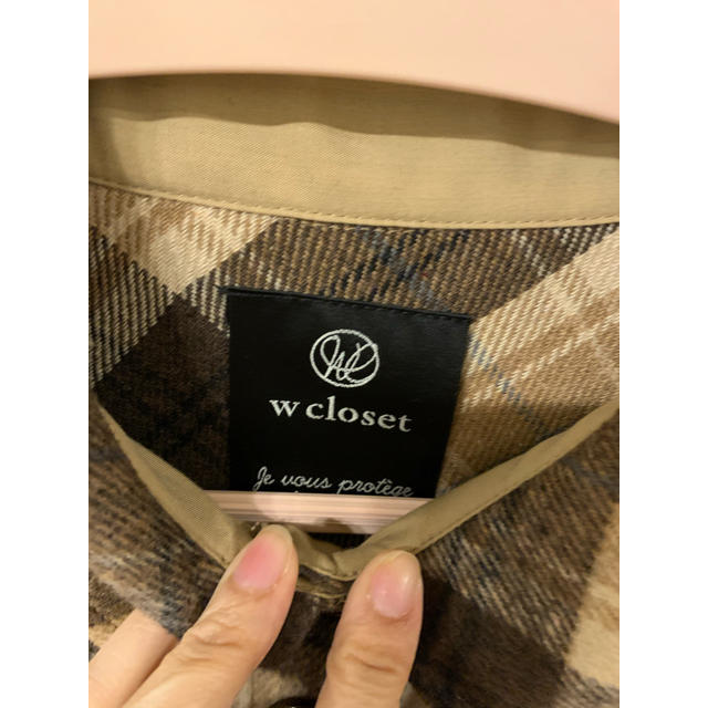 w closet(ダブルクローゼット)の新品未使用　シャツ　アウター　ワンピース レディースのトップス(シャツ/ブラウス(長袖/七分))の商品写真