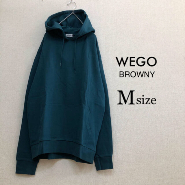 WEGO(ウィゴー)のルーズスウェット 杢グレー・プルパーカーグリーン レディースのトップス(トレーナー/スウェット)の商品写真