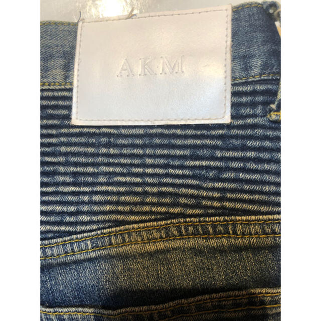 AKM(エイケイエム)のAKM contemporary バイカーダブルジップ デニムパンツ メンズのパンツ(デニム/ジーンズ)の商品写真