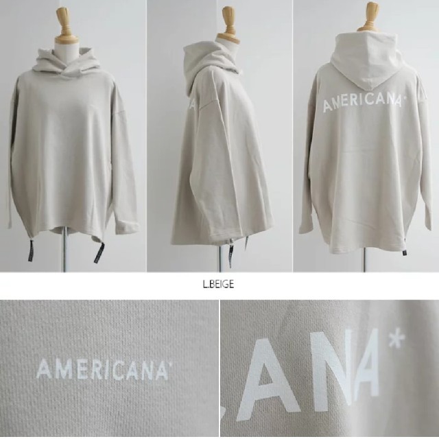 アメリカーナ　Americana×MMN   裏毛両サイドジップスウェット