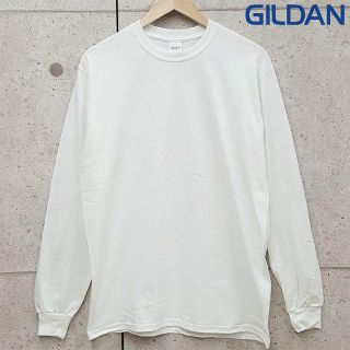 ギルタン(GILDAN)の新品 GILDAN ギルダン 無地 長袖 Tシャツ ロンT ホワイト M(Tシャツ/カットソー(七分/長袖))