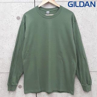 ギルタン(GILDAN)の新品 L 長袖 Tシャツ ロンT GILDAN ギルダン 無地 グリーン(Tシャツ/カットソー(七分/長袖))