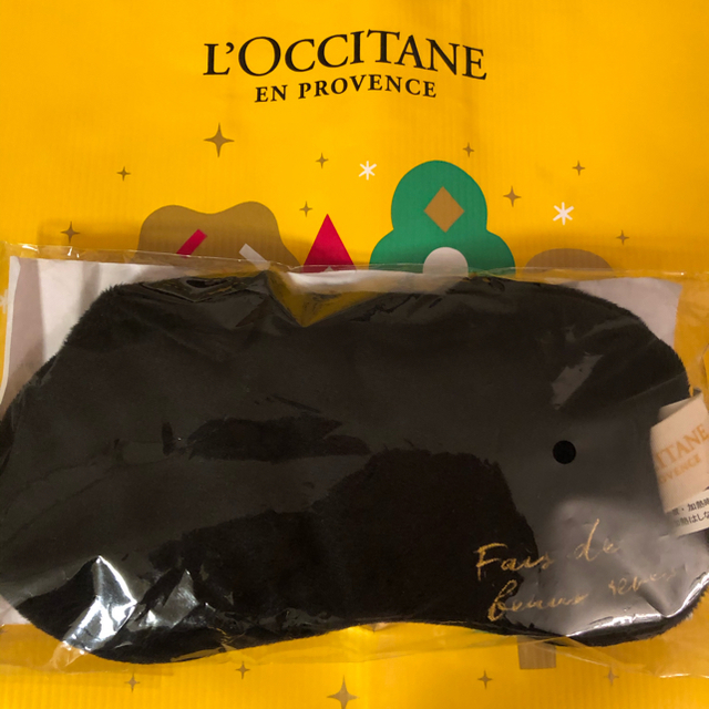 L'OCCITANE(ロクシタン)のロクシタン　黒猫ウォームアイピロー　お値下げしました エンタメ/ホビーのコレクション(ノベルティグッズ)の商品写真