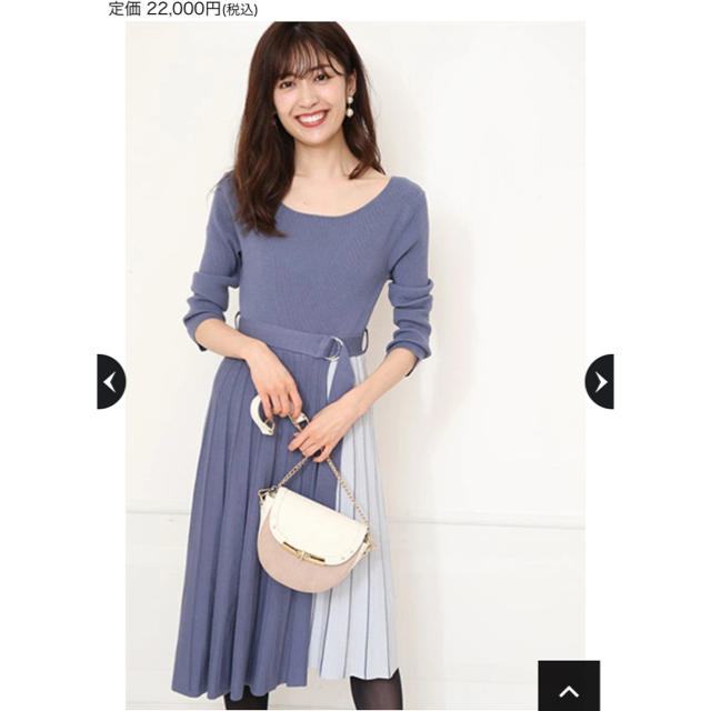 Apuweiser-riche ❤️新品 バックシャン配色ワンピース
