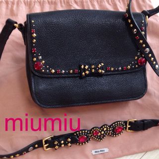 ミュウミュウ(miumiu)のミュウミュウ♡スタッズ3wayショルダー(ショルダーバッグ)