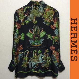 HERMES エルメス ヴィンテージ スカーフニット レディースブラウス www