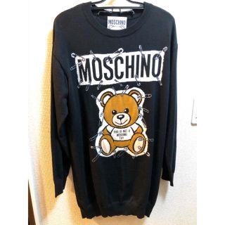 MOSCHINO コットンニットワンピース ベア