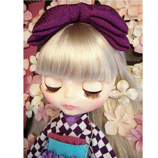 ☆夢人屋☆　ブライス　着物　振袖　お正月　紫姫のお着物セット　双子コーデ