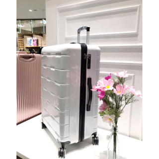 大型　軽量キャリーケース　ホワイト　TSAロック機能　艶ありLサイズスーツケース(スーツケース/キャリーバッグ)