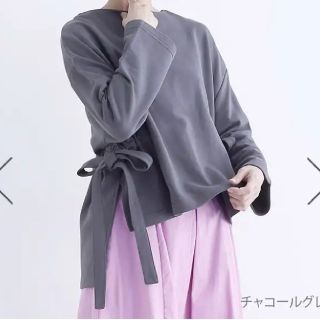 メルロー(merlot)のripipi様専用 サイドリボンギャザースウェットプルオーバー(トレーナー/スウェット)