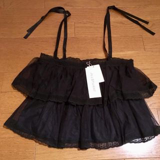 ジルスチュアート(JILLSTUART)の新品 JILL STUART ジル シフォン 黒 キャミソール(キャミソール)