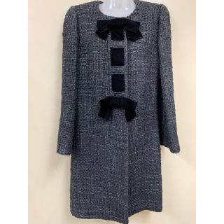 《美品》☆M‘s GRACY☆ツイードリボンコート 38