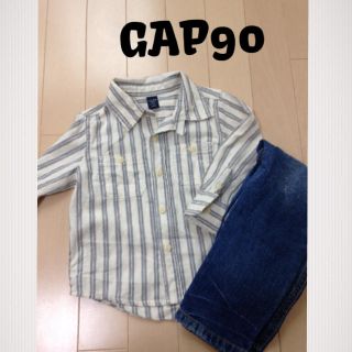 ギャップキッズ(GAP Kids)のGAPストライプシャツ90(ブラウス)