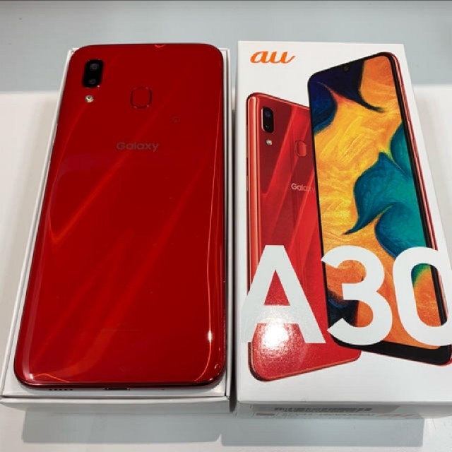 【au】GALAXY A30 SCV43 レッド