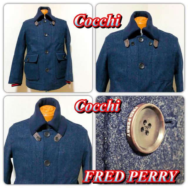 FRED PERRY(フレッドペリー)の高品質 上品 ウールコート フレッドペリー FredPerry 日本向シルエット メンズのジャケット/アウター(ピーコート)の商品写真