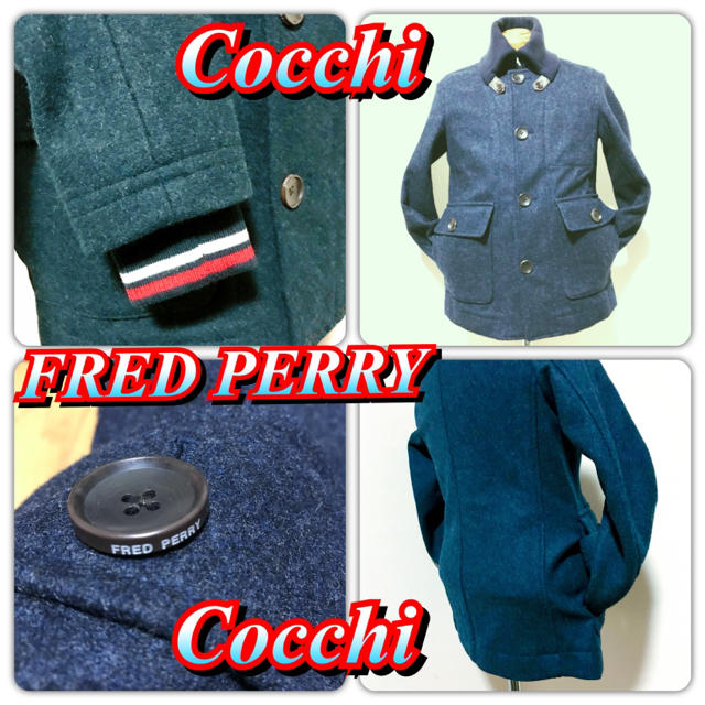 FRED PERRY(フレッドペリー)の高品質 上品 ウールコート フレッドペリー FredPerry 日本向シルエット メンズのジャケット/アウター(ピーコート)の商品写真