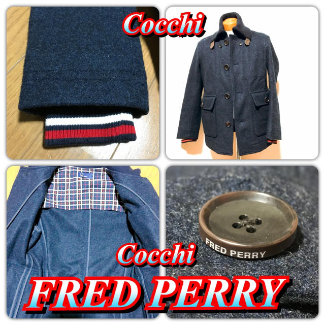 FRED PERRY(フレッドペリー)の高品質 上品 ウールコート フレッドペリー FredPerry 日本向シルエット メンズのジャケット/アウター(ピーコート)の商品写真