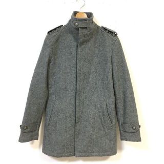 ミッシェルクランオム(MICHEL KLEIN HOMME)の良品　古着　ミッシェルクランオム　ミリタリー　ウールコート　サイズ４６(トレンチコート)