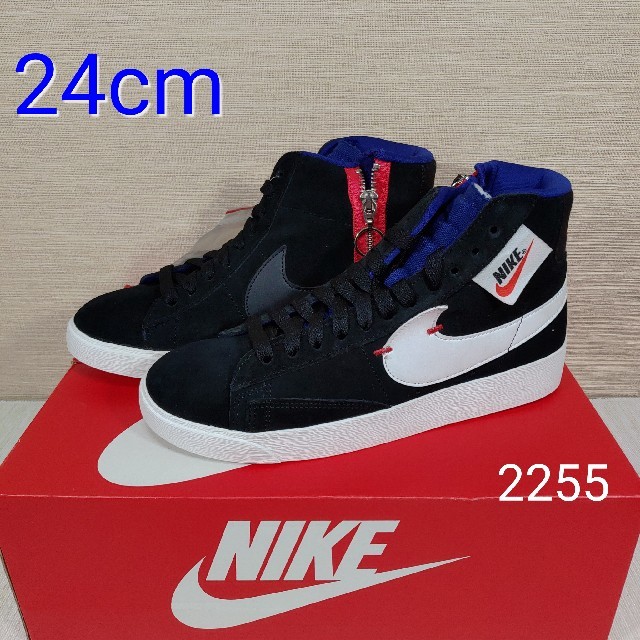 NIKE W BLAZER MID REBEL BLACK 24cmレディース