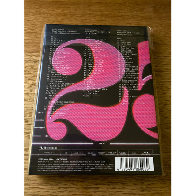 安室奈美恵 finally tour 名古屋公演 bluray 新品未開封