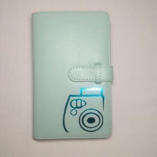 チェキinstax  mini  シリーズ　アルバム　96枚収納　水色(フィルムカメラ)