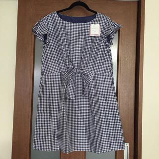 アナトリエ(anatelier)の新品★クチュールブローチ チェックワンピ(ひざ丈ワンピース)