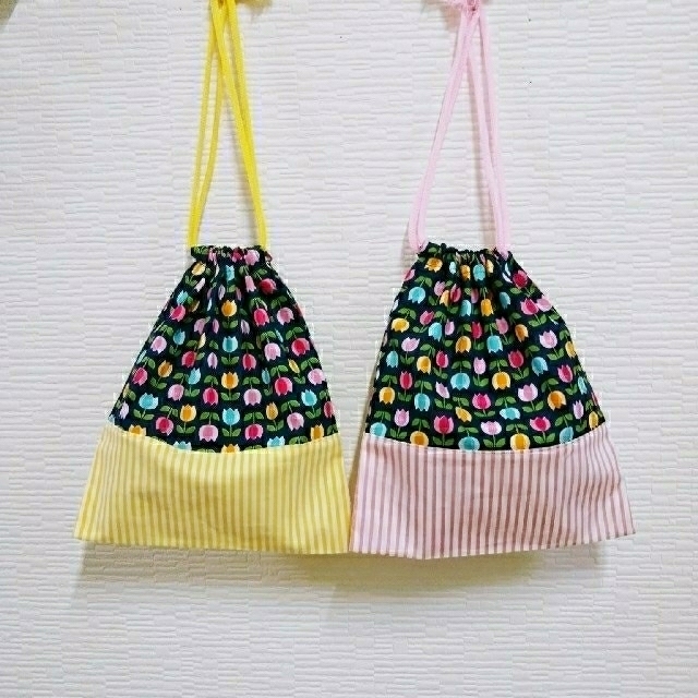 給食袋 3枚セット ハンドメイド ハンドメイドのキッズ/ベビー(外出用品)の商品写真