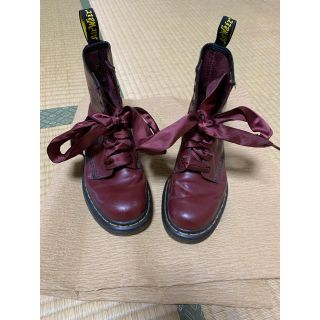 ドクターマーチン(Dr.Martens)のドクターマーチン　8ホール　uk5 チェリーレッド　リボン(ブーツ)