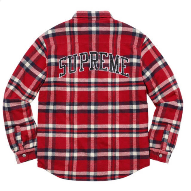 17AW Quilted Arc Logo Flannel Shirt