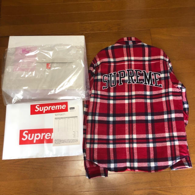 17AW Quilted Arc Logo Flannel Shirt