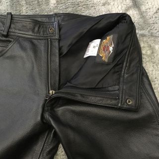 ハーレーダビッドソン(Harley Davidson)のハーレーダビッドソン HARLEY-DAVIDSON レザーパンツ 革 黒/32(装備/装具)