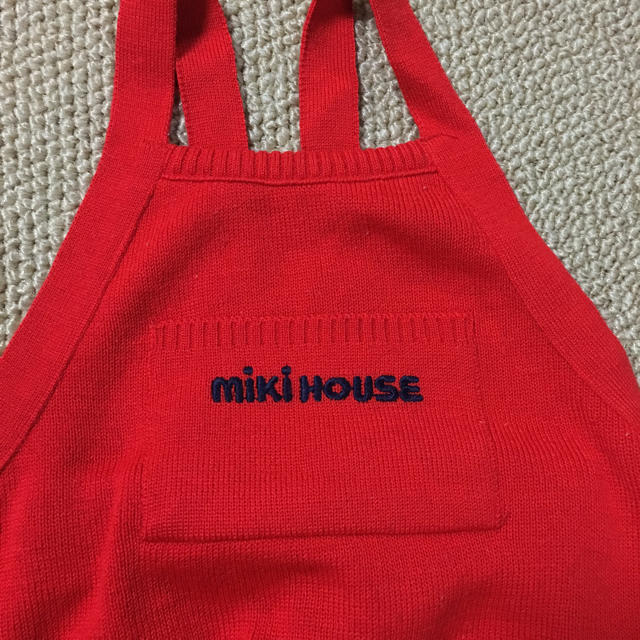 mikihouse(ミキハウス)の(Fsize/85㎝)■ミキハウス/MIKIHOUSE■赤ニットロンパース キッズ/ベビー/マタニティのベビー服(~85cm)(ロンパース)の商品写真