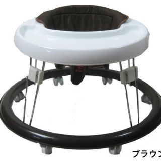 ベビーウォーカー　歩行器　ブラウン(歩行器)