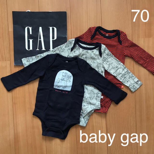 新作☆baby gapロンパース3枚セット70とパンツ2枚セット70 ※値下げbaby Gap ロンパース 70×2点