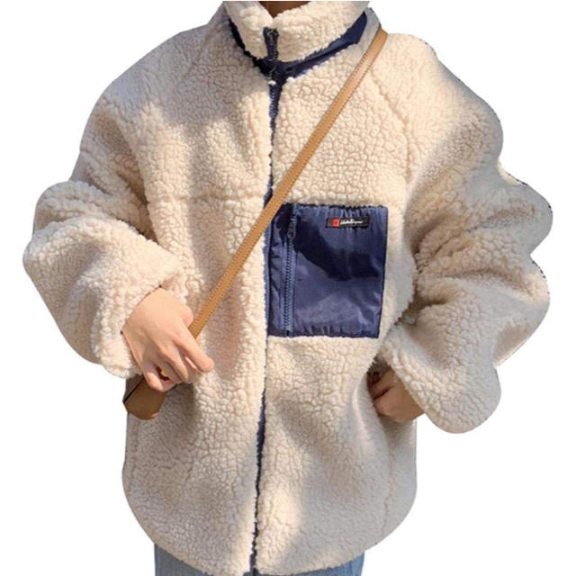ボアコート レディース ボアジャケット カジュアル 長袖 フリースジャケット レディースのジャケット/アウター(ブルゾン)の商品写真