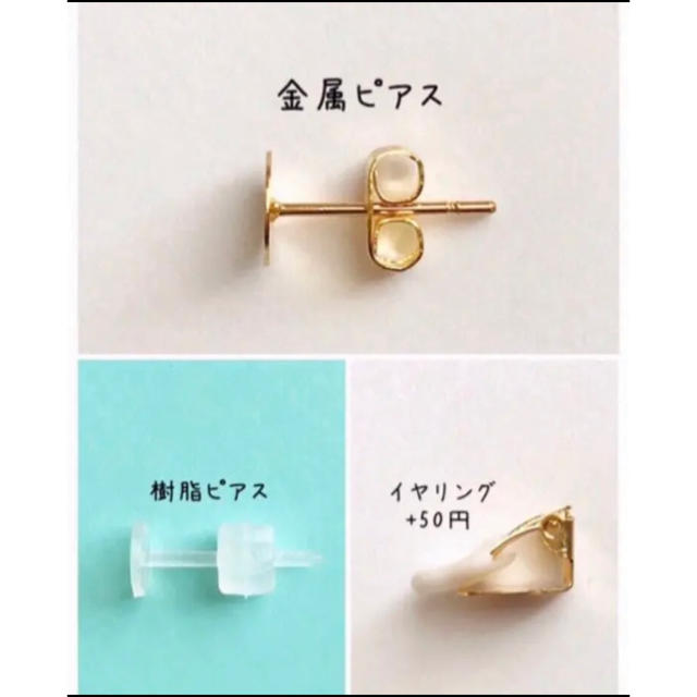 べっ甲ビジューピアス ハンドメイドのアクセサリー(ピアス)の商品写真