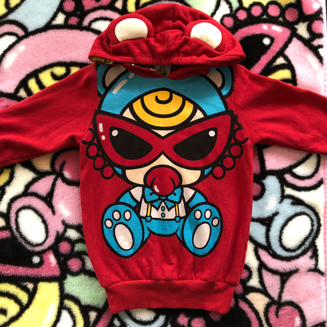 HYSTERIC MINI(ヒステリックミニ)の🐻パーカーワンピ❤ キッズ/ベビー/マタニティのキッズ服女の子用(90cm~)(ワンピース)の商品写真